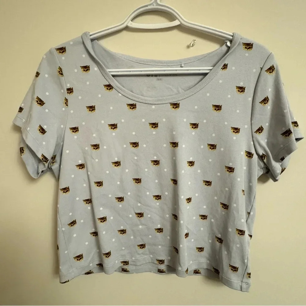 🐱2/20 Uniqlo x Paul and Joe Cat Cropped T  shirt - women’s XL - Picture 2 of 7